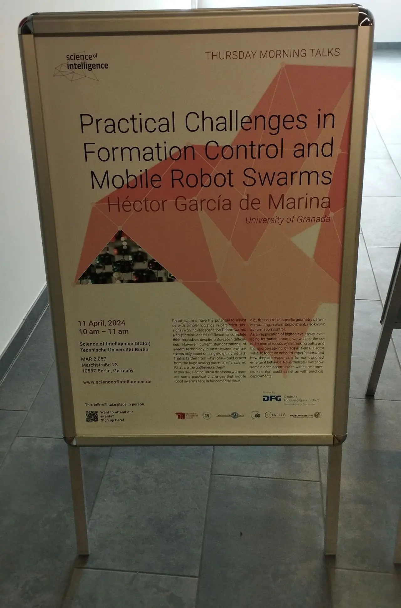 Héctor was visiting the Science of Intelligence Institute in Berlin mainly joined by researchers from Technische Universität Berlin and the Humboldt-Universität zu Berlin